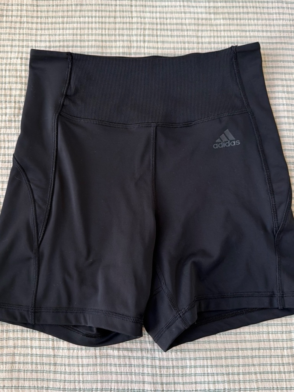 adidas Black High-Waist Bike Shorts
